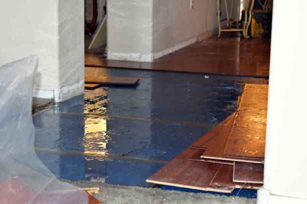 Professional Water Damage Restoration technician working in Fairfield, CT